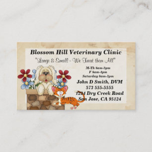 Citas Tarjeta de visita veterinaria