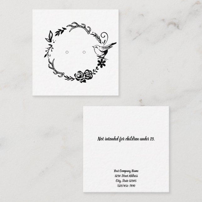 Citas Tarjeta de visualización de Wreath Stud de Woodlan (Anverso / Reverso)