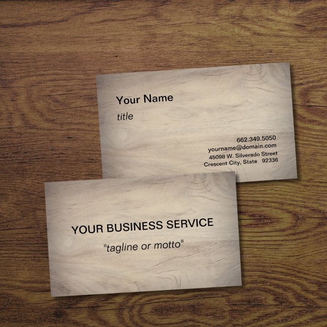 Citas Tarjeta profesional de negocios de madera rústica (Subido por el creador)