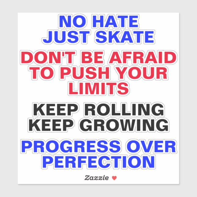 Citas y dichos - Pegatinas de Skateboard en la cal (Hoja)