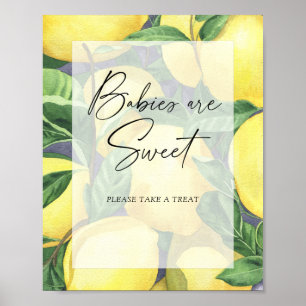 Cítricos de limón - los bebés son posters dulces