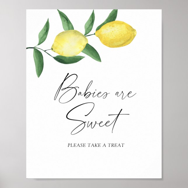 Cítricos de limón - los bebés son posters dulces (Frente)