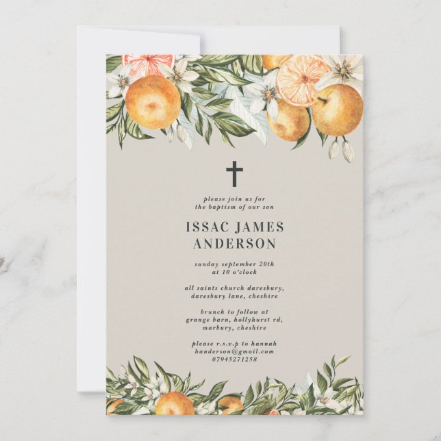 Cítricos, naranja + bautismo floreciente (Anverso)