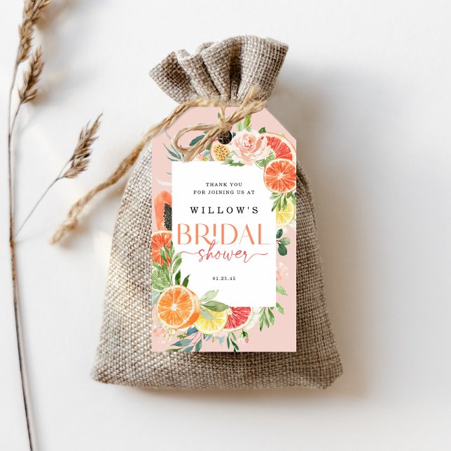 Cítricos Tropical Bridal Shower Favorito Etiqueta  (Subido por el creador)