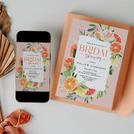 Cítricos Tropicales Ducha Bridal Lemon Invitación