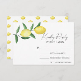 Citrus amarillo - Boda Tarjeta RSVP