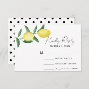 Citrus amarillo - Boda Tarjeta RSVP