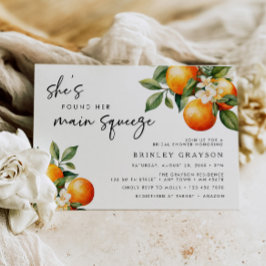 Citrus Bridal Shower Invitación Naranja Mandarin