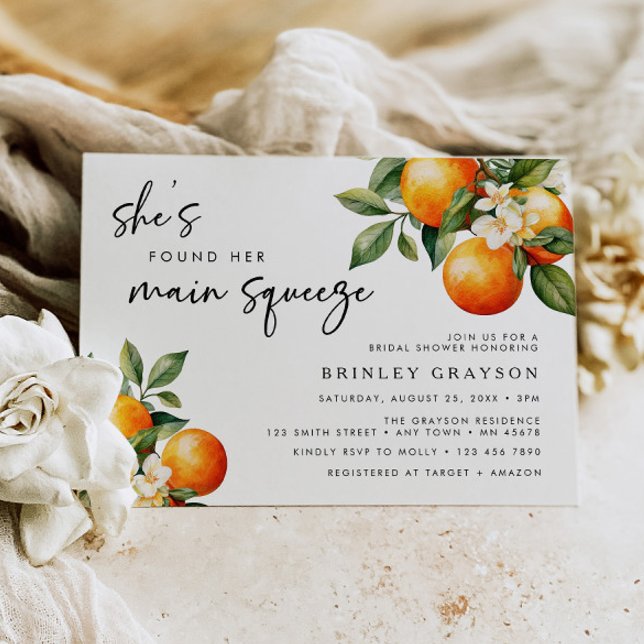 Citrus Bridal Shower Invitación Naranja Mandarin (Subido por el creador)