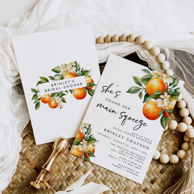 Citrus Bridal Shower Invitación Principal Squeeze (Subido por el creador)