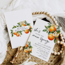 Citrus Bridal Shower Invitación Principal Squeeze