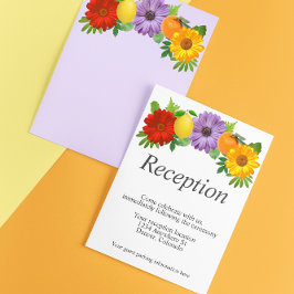 Citrus Floral Garden Wedding Recepción