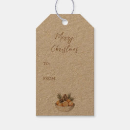 Citrus Hygge Navidades Rustic Gift Etiqueta