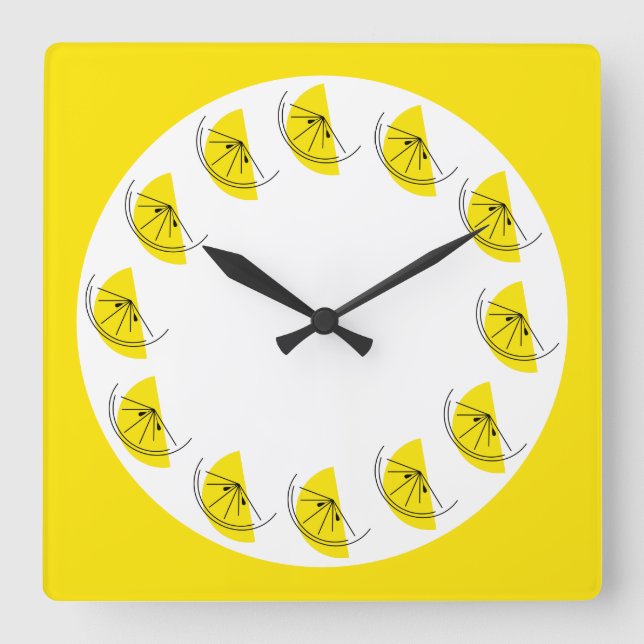 Citrus Lemon Multi reloj cuadrado (Anverso)