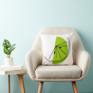 Citrus Lime Cojín decorativo cuadrado de espalda v