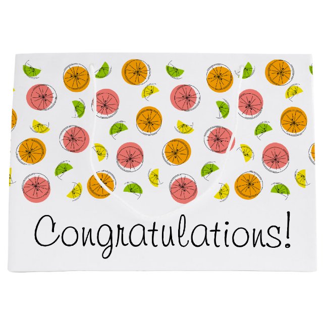 ¡Citrus Multi Felicitaciones! Bolsa de regalo gran (Anverso)