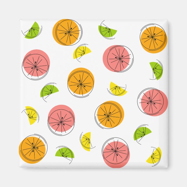 Citrus Multi imán cuadrado (Frente)
