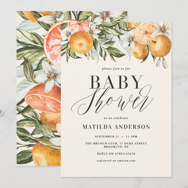 Citrus, naranja + brunch de flor y burbuja (Anverso / Reverso)