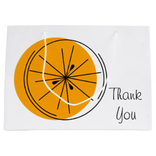 Citrus Naranja Gracias bolsa de regalo grande