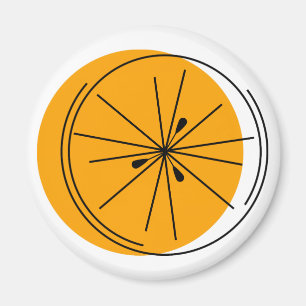 Citrus Naranja imán redondo