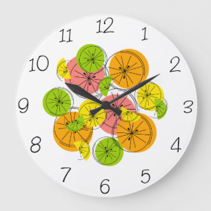 Citrus Números reloj redonda