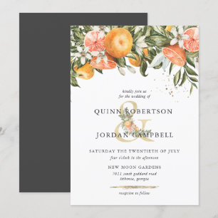 Citrus Orchard   Invitación a la boda botánica Boh