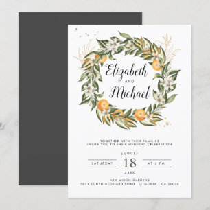 Citrus Orchard   Invitación a la boda botánica Boh
