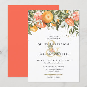 Citrus Orchard   Invitación a la boda botánica Boh
