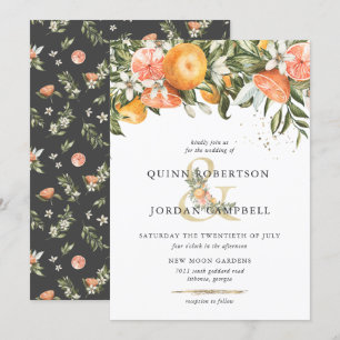 Citrus Orchard   Invitación a la boda botánica Boh