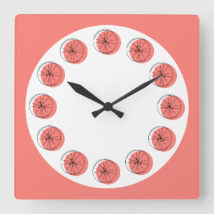 Citrus Pink Multi reloj cuadrado