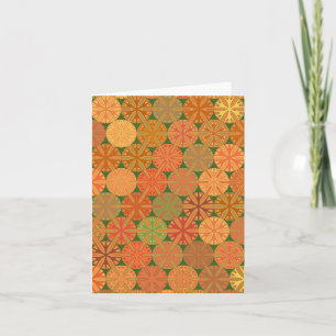 Citrus Slices Geométrico en Tarjeta de Nota Verde