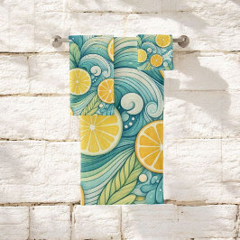 Citrus Spa Whimsical Watercolor Lemon & Lime Bath