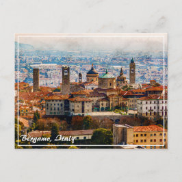 Citta Alta en Bérgamo, postal italiana