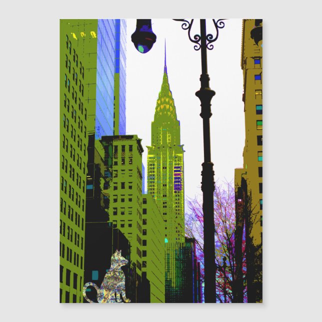 City Cat NYC Sparkly Artsy Fun Magnet (Anverso)