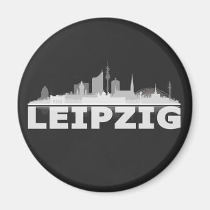 /City de Leipzig horizonte imán kühlschrankmagne