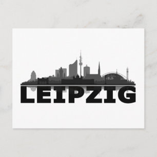 City de Leipzig horizonte - tarjeta postal