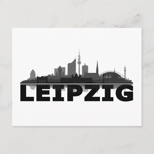 City de Leipzig horizonte - tarjeta postal (Anverso)