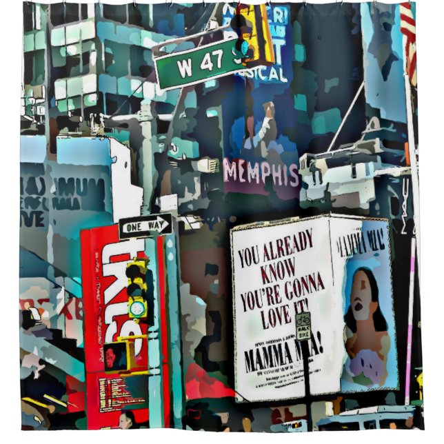 City Life NYC Cortina de ducha (Anverso)