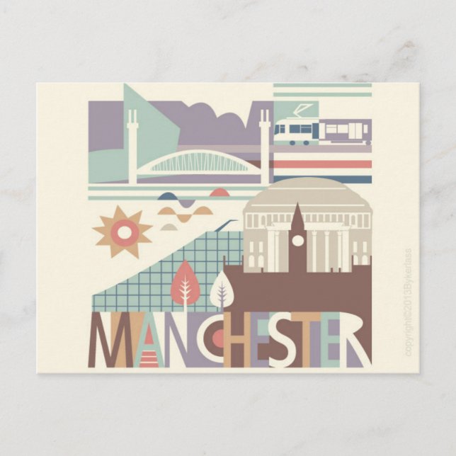 City Scape Manchester y la postal noroeste (Anverso)