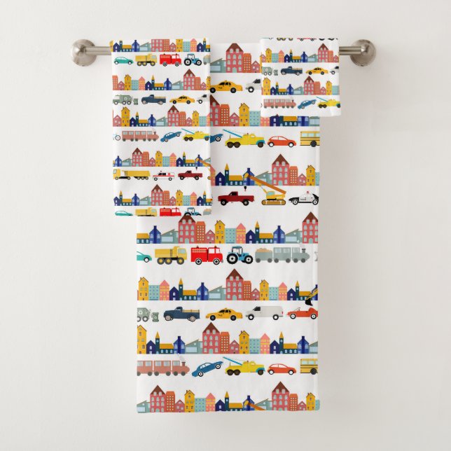 City Transportation Vehicles Trucks Cars Kids (In situ)