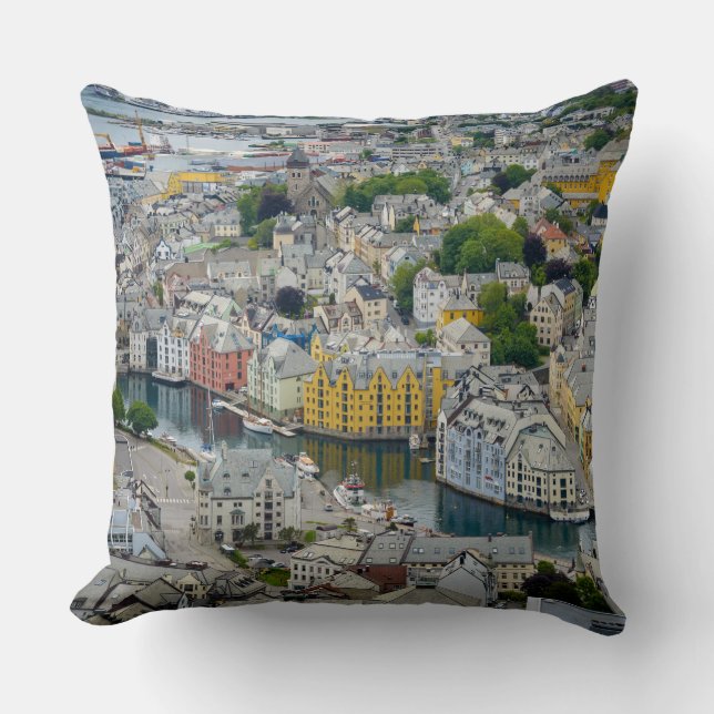 Ciudad Alesund, almohada de Nouveau del arte de (Anverso)