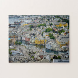 Ciudad Alesund, rompecabezas de Nouveau del arte