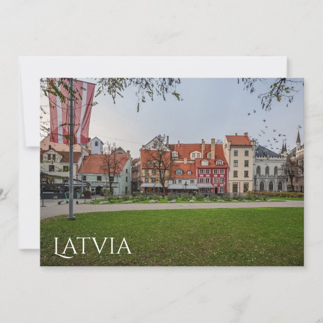 Ciudad antigua de Riga en otoño (Anverso)
