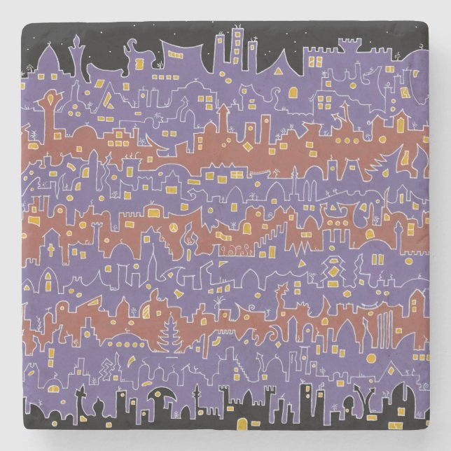 Ciudad Antigua – Sana'a - 2 - Posavasos de Piedra  (Anverso)