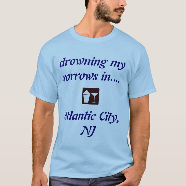 ¡Ciudad Atlántica, CAMISETA DE BEBIDA DE NJ! (A.C. (Anverso)