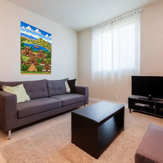 Ciudad azteca | Poster de arte de IA (Subido por el creador)