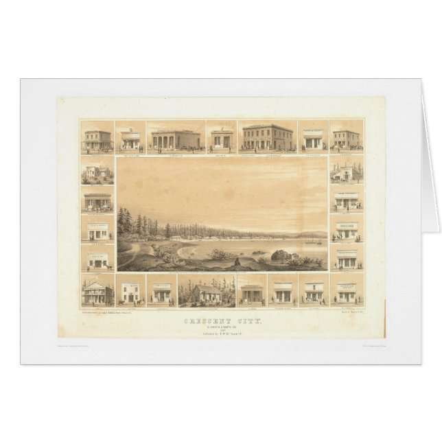 Ciudad creciente, mapa panorámico 1857 (0465A) del (Anverso (Horizontal))
