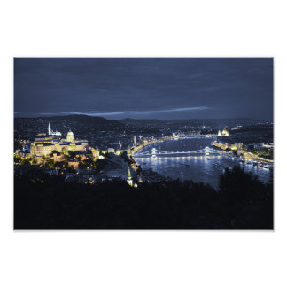 Ciudad de Budapest (Hungría) en foto impresa de la