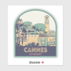 Ciudad de Cannes, Francia, vistas al Pegatina del