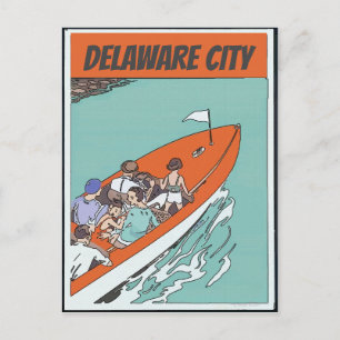 Ciudad de Delaware, Paseo en Barco, Tarjeta Postal